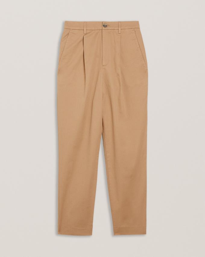 Pantalon Ted Baker High Rise Carrot Leg Marron Femme | SIO-42130304